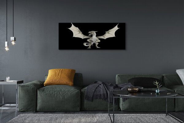 Tablouri canvas Dragon alb
