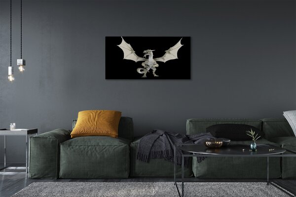 Tablouri canvas Dragon alb