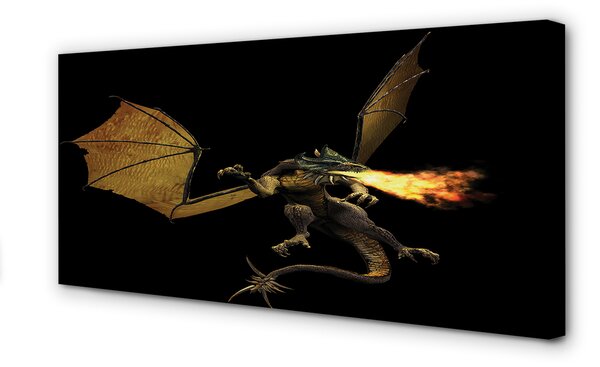 Tablouri canvas dragon de foc-respirație