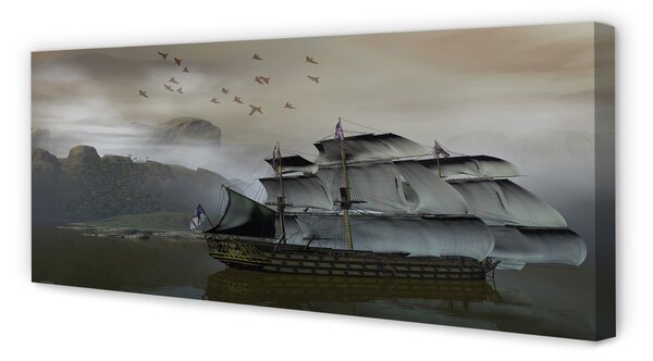 Tablouri canvas munți nave maritime