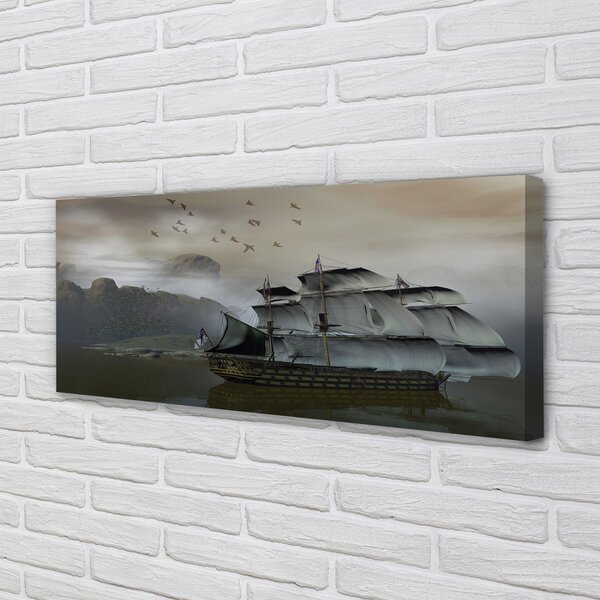 Tablouri canvas munți nave maritime