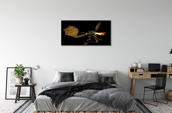 Tablouri canvas dragon de foc-respirație