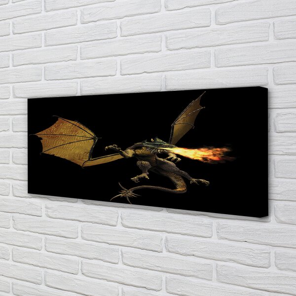 Tablouri canvas dragon de foc-respirație