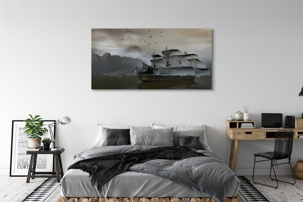 Tablouri canvas munți nave maritime