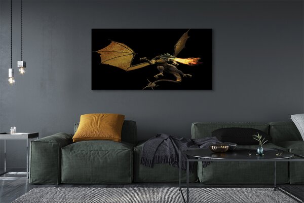 Tablouri canvas dragon de foc-respirație