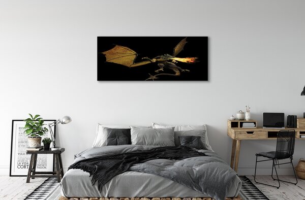 Tablouri canvas dragon de foc-respirație