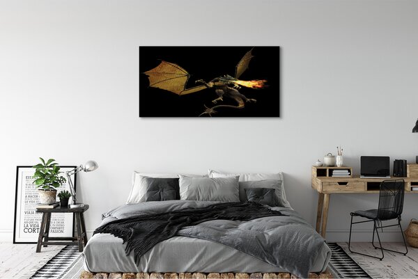 Tablouri canvas dragon de foc-respirație