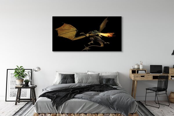 Tablouri canvas dragon de foc-respirație