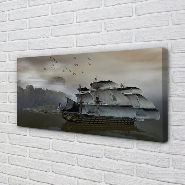 Tablouri canvas munți nave maritime