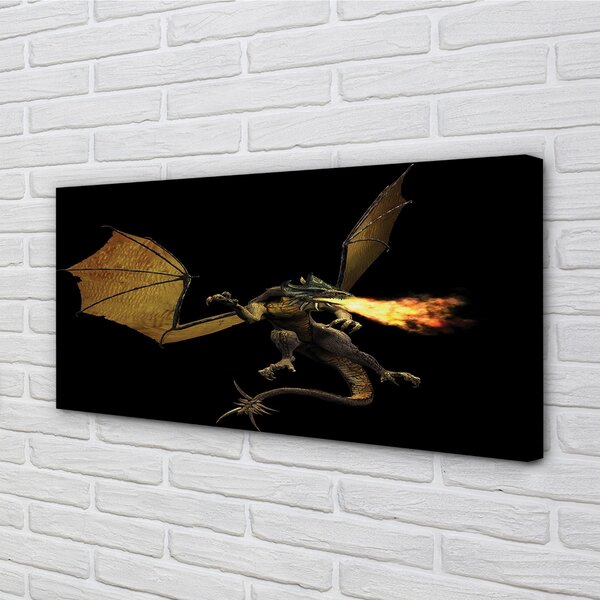 Tablouri canvas dragon de foc-respirație