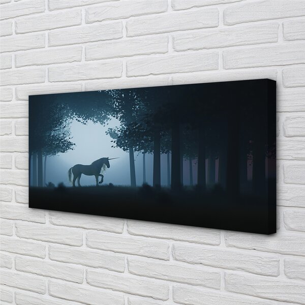 Tablouri canvas Las noapte unicorn