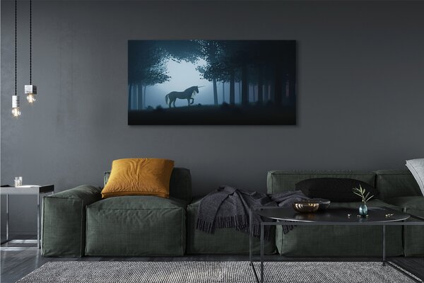 Tablouri canvas Las noapte unicorn