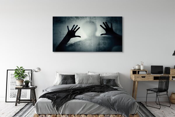 Tablouri canvas Shadow mâinile și în formă de cap