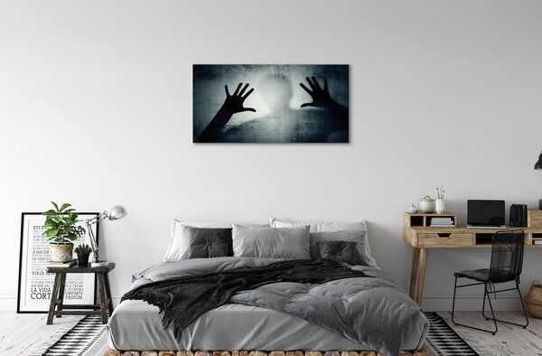 Tablouri canvas Shadow mâinile și în formă de cap
