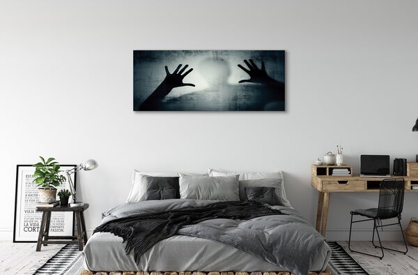 Tablouri canvas Shadow mâinile și în formă de cap