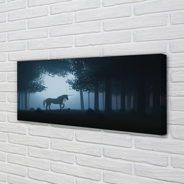 Tablouri canvas Las noapte unicorn