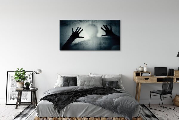 Tablouri canvas Shadow mâinile și în formă de cap