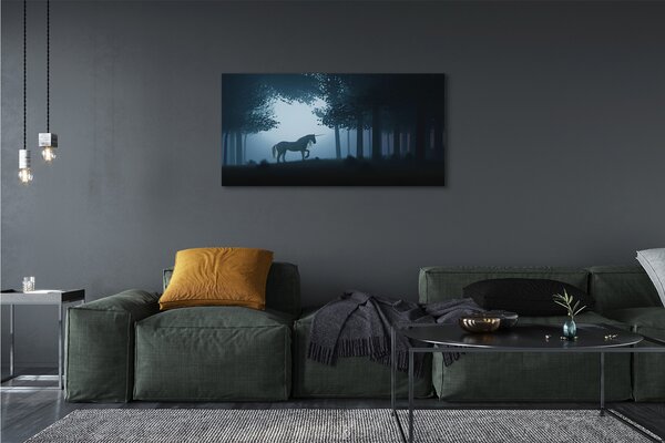 Tablouri canvas Las noapte unicorn