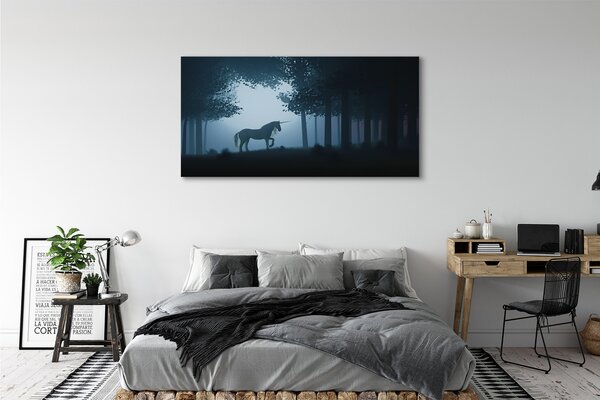 Tablouri canvas Las noapte unicorn