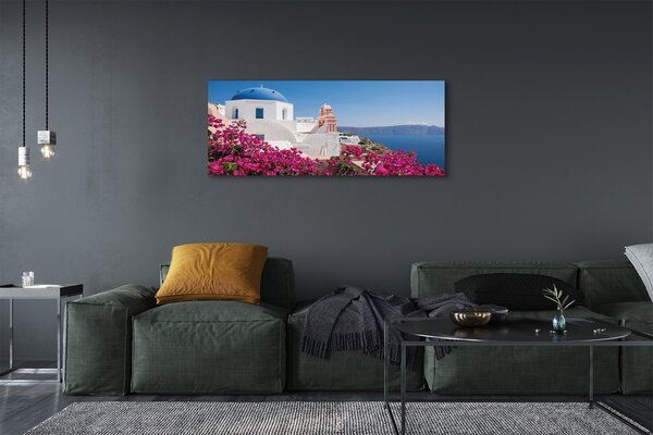 Tablouri canvas clădiri de mare Grecia Flori