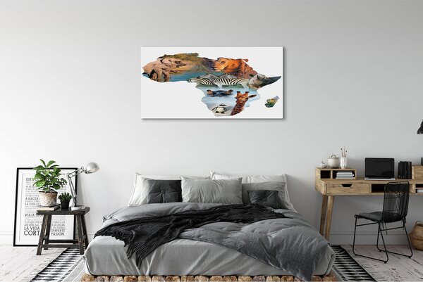Tablouri canvas Zebra girafa tigru