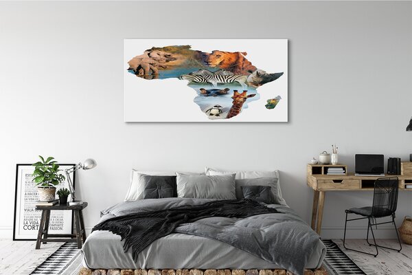 Tablouri canvas Zebra girafa tigru