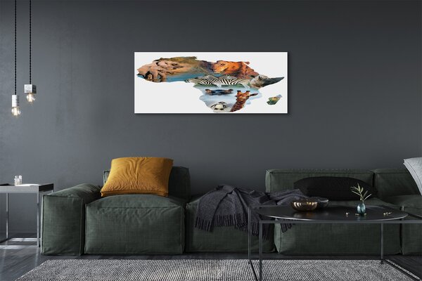 Tablouri canvas Zebra girafa tigru