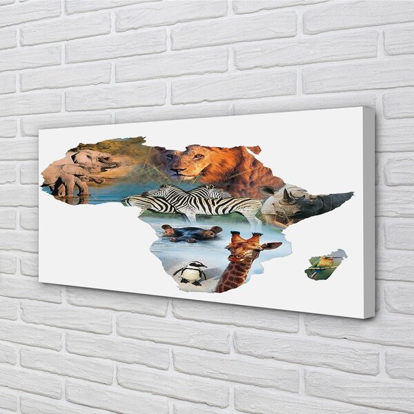 Tablouri canvas Zebra girafa tigru