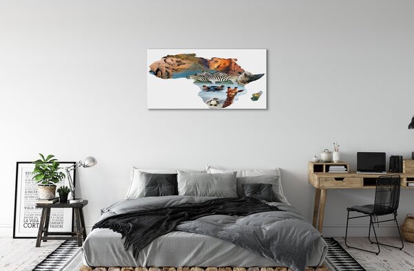 Tablouri canvas Zebra girafa tigru