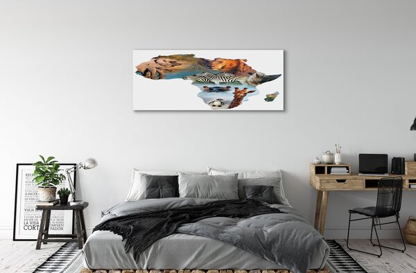 Tablouri canvas Zebra girafa tigru
