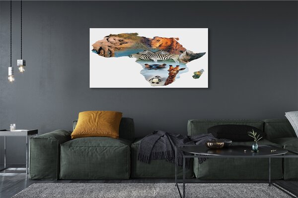 Tablouri canvas Zebra girafa tigru