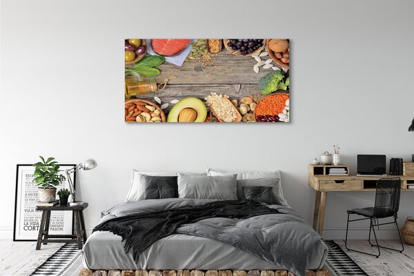 Tablouri canvas Fasole broccoli avocado nuci