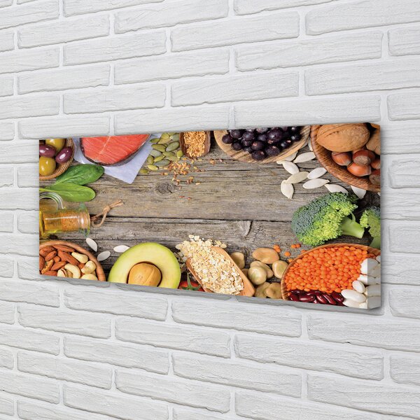 Tablouri canvas Fasole broccoli avocado nuci