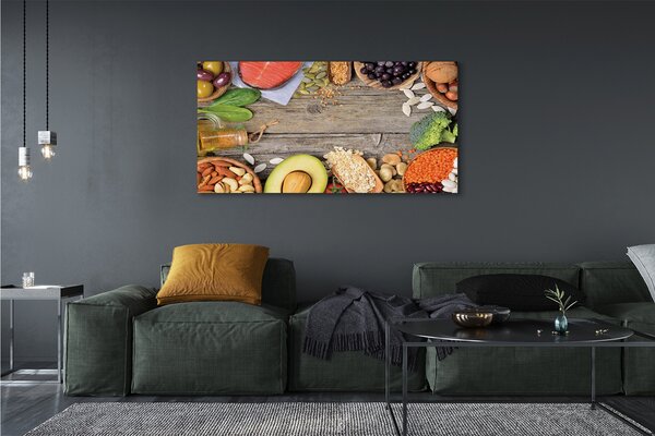 Tablouri canvas Fasole broccoli avocado nuci