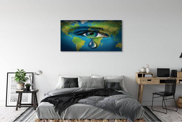 Tablouri canvas Harta de lacrima pentru ochi