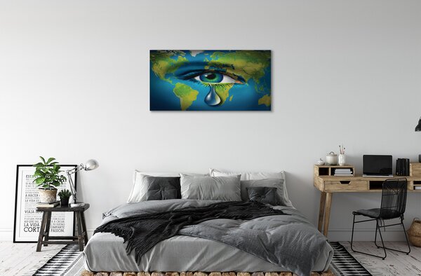Tablouri canvas Harta de lacrima pentru ochi