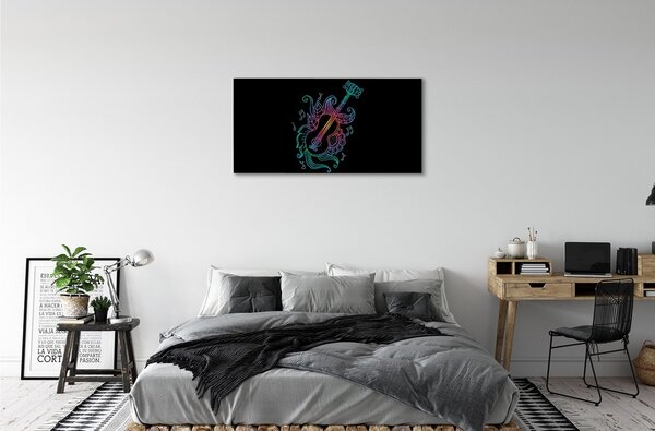 Tablouri canvas Notele de chitara culoare