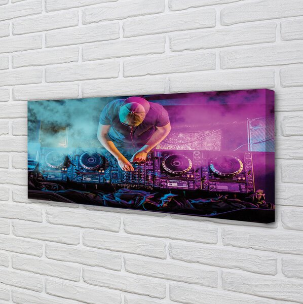 Tablouri canvas DJ console lumini colorate