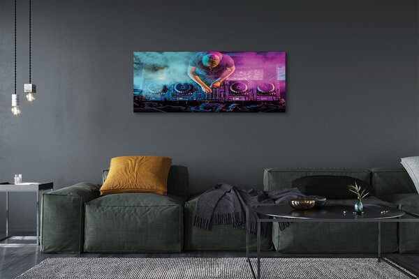 Tablouri canvas DJ console lumini colorate