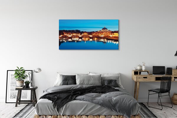 Tablouri canvas Roma River poduri apus de soare