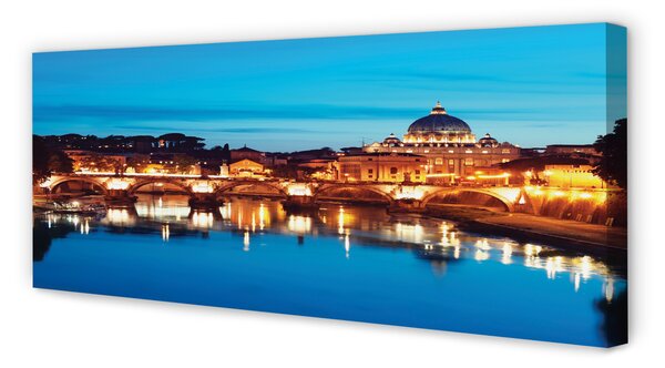 Tablouri canvas Roma River poduri apus de soare