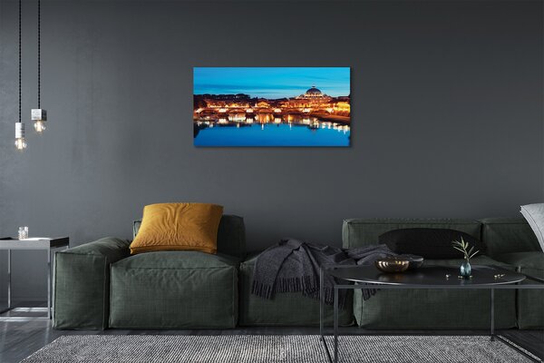 Tablouri canvas Roma River poduri apus de soare