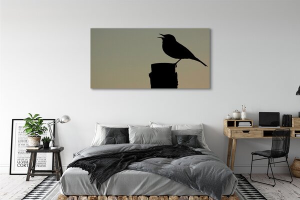Tablouri canvas pasăre negru