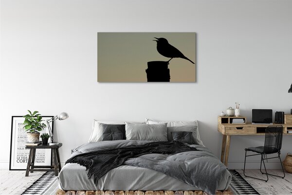 Tablouri canvas pasăre negru