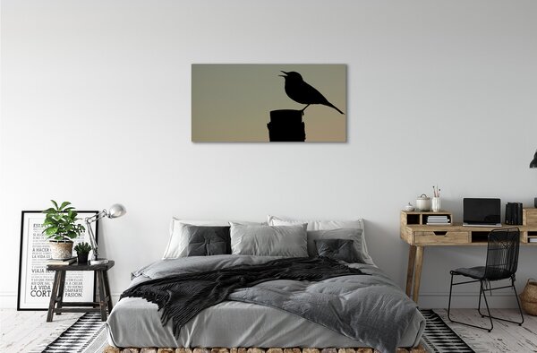 Tablouri canvas pasăre negru
