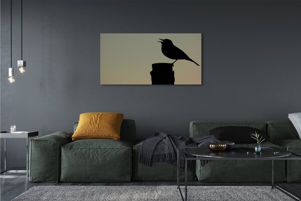 Tablouri canvas pasăre negru