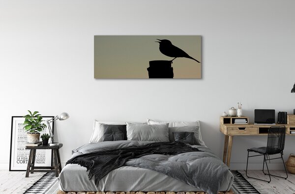 Tablouri canvas pasăre negru