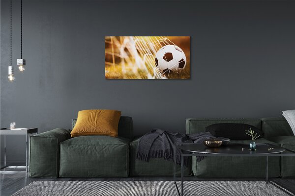 Tablouri canvas Mingea fundal galben iarbă