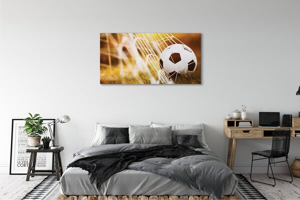 Tablouri canvas Mingea fundal galben iarbă