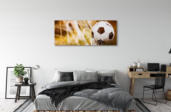 Tablouri canvas Mingea fundal galben iarbă
